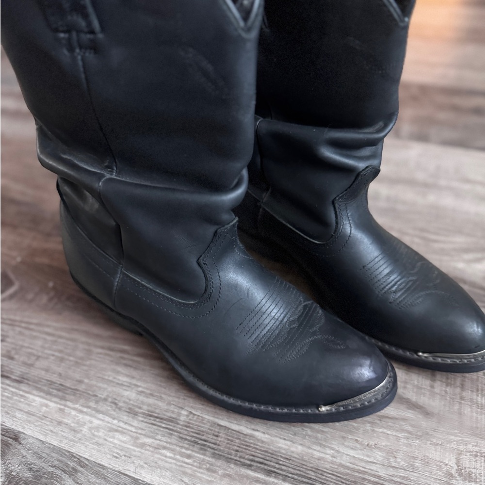 Classic Black Leather Cowboy Boots Shyanne - Picture 8 of 8